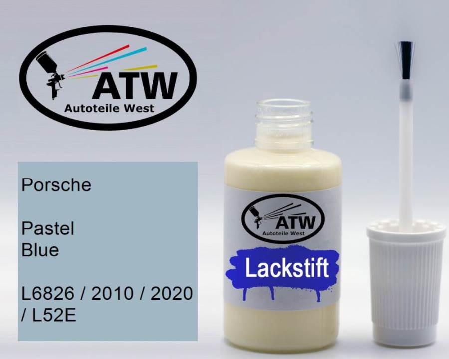 Porsche, Pastel Blue, L6826 / 2010 / 2020 / L52E: 20ml Lackstift, von ATW Autoteile West.